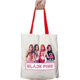 Kırmızı Kulplu Blackpink Black Pink U Yıkanabilir Omuz Çanta