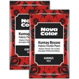 Kırmızı Kumaş Boyası Toz 12 Gr 2 Adet Nova Color Toz Kumaş Boyası Kırmızı Kot Pantalon Gömlek Tişört Tekstil Kumaş Boyası 2 Adet