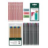 Kırmızı Kurşun Kalem Set 3 Karmaofis