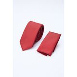 Kırmızı Kuş Gözü Desen 7 Cm Kravat 1090260100