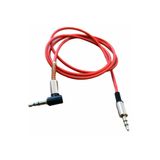 Kırmızı L Tip Aux Kablo L Tip Yaylı Ses Aktarım Kablosu 1mt - 3.5mm