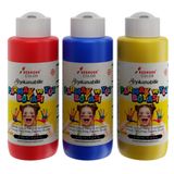 Kırmızı-Mavi-Sarı Parmak Boyası 3'lü Set 3x120ml