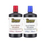 Kırmızı Mavi Yazı Tahta Kalem Mürekkebi 250ml 1 Adet Brons Tahta Kalemi Mürekkebi Kolay Silinebilir 250gr Okul Sınıf
