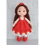 Kırmızı Merve Bebek Amigurumi Organik Oyuncak