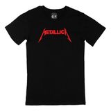 Kırmızı Metallica Logolu Siyah Tişört