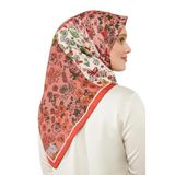 Kırmızı Mine Çiçeği Trend Twill Eşarp