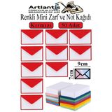Kırmızı Mini Zarf 7X9 Cm Not Kağıtlı 50 Adet Küçük Kırmızı Zarf Mektup Oyun Zarfı Doğum Günü Dilekleri Zarfı Canlı Renk