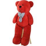 Kırmızı Papyonlu Dev Pelüş Ayıcık Yumuşak ve Sevimli Büyük Boy Oyuncak Ayı Sarılmalık Sevgiliye Hediye Ayıcık (130cmKırmızı)