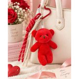 Kırmızı Peluş Ayıcık Çanta Charmı Ve Anahtarlık