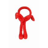 Kırmızı Peluş Kulaklık, Köpek Figürlü Tasarım, Yumuşak Polyester Malzeme, Pasif Gürültü Önleme, Unisex Kulak Koruyucu