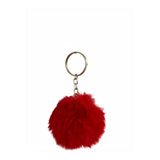 Kırmızı Peluş Ponpon Anahtarlık 7 cm, 7 cm, 1pnp, siyah, üniseks-yetişkin