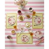 Kırmızı-Pembe 10 Parçalı Seramik Kahvaltı Takımı, 4 Kişilik Set - Seçenek 1