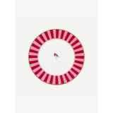Kırmızı Pembe Porselen Pasta Tabağı 17 cm