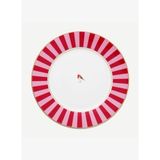 Kırmızı Pembe Porselen Yemek Tabağı 26,5 cm