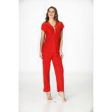 Kırmızı Penye Pijama Takımı - 1551 - XL