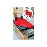 Kırmızı Pilates Reformer Havlusu Omuzluk Kılıfı, Kaydırmaz Reformer Mat Towel