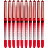 Kırmızı Pilot Kalem 10 Adet Uniball Eye Needle 0.5 Mm İğne Uçlu Pilot Kalem Ub-185 S İğne Uçlu Likit Mürekkep Jel Kalem