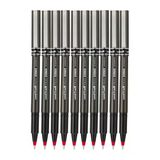 Kırmızı Pilot Kalem Ub-155 Micro Deluxe 10 Adet Uniball Pilot Kalem 0.5 Mm Roller Uçlu Pilot Kalem İnce Uçlu Likit