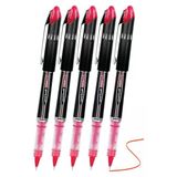 Kırmızı Pilot Kalem Ub-205 Vision Elite 0.5Mm 5 Adet Uniball Pilot Kalem 0.5 Mm Roller Uçlu Pilot Kalem İnce Uçlu Likit