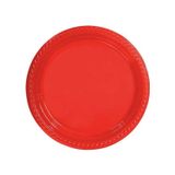 Kırmızı Plastik Tabak 22 cm