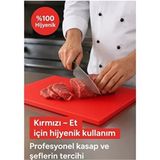 Kırmızı Polietilen Kesme Tahtası 30X40X2 Cm, Et ve Sebze Kesim Levhası - Açık Gri - Seçenek 1