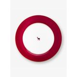 Kırmızı Porselen Yemek Tabağı 26,5 cm