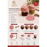 Kırmızı Pötikare Kavanoz Kapağı Süsleme Seti 20 Parça – 10 Kumaş 10 Jüt İp