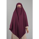 Kırmızı Pratik Hazır Geçmeli Tesettür Eşarp Krep Bağcıklı Çift Katlı Sufle Hijab 2314_31