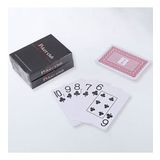 Kırmızı Pvc Plastik Su Geçirmez Jumbo Blackjack iskambil Oyun Kağıdı cin642kr