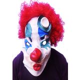 Kırmızı Renk Afro Bonus Peruklu Palyaço Lateet Maske