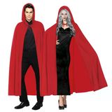 Kırmızı Renk Kapşonlu Pelerin 120 cm (5067)