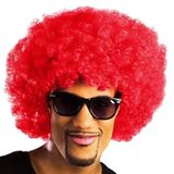 Kırmızı Renk Kıvırcık Afro Bonus Peruk (5264)