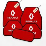 Kırmızı Renk Renault Uyumlu 5’Li Halı Paspas Takımı Kaymaz Tabanlı, Yıkanabilir Oto Paspas Seti