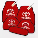 Kırmızı Renk Toyota İçin 5 Parça Oto Halı Paspas Seti Kaymaz, Kolay Temizlenir Ve Uzun Ömürlü