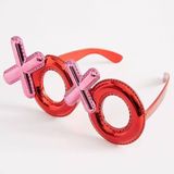 Kırmızı Renk Xoxo Yazılı Parti Gözlüğü 17x7 cm (5264)
