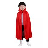 Kırmızı Renk Yakalı Pelerin Çuk Boy 90 cm