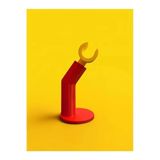 Kırmızı Renkli Dekoratif Kulaklık Standı 10X10 cm Boyut