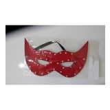 KIRMIZI RENKLİ DERİ FANTEZİ MASKE FANTAZİ GÖZ MASKESİ KIRMIZI