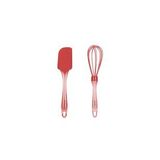 Kırmızı Renkli Silikon Çırpıcı Ve Spatula Seti
