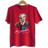 Kırmızı Renkli Tişört Atatürk Karizma Gözlüklü Gazi Mustafa Kemal 29 Ekim Cumhuriyet Bayramı Baskılı T-Shirt - Siyah - XL