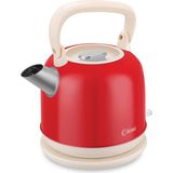 Kırmızı Retro Su Isıtıcı Kettle 1800W, Şık ve Fonksiyonel Tasarım - Altın - Turkuaz