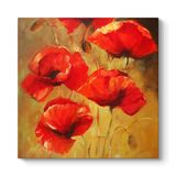 Kırmızı Sarı Gelincikler Tablosu 40 x 40