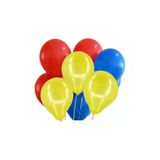 Kırmızı-Sarı-Koyu Mavi Lacivert Balon Doğum Günü Balonu Parti Balonu 20 Adet