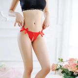 Kırmızı Seksi Fiyonklu Kadın STRİNG – Tanga CK270038-1