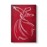 Kırmızı Semazen Tablosu 80 x 125