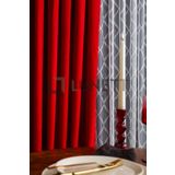 Kırmızı Sık Pileli 1X3 Fon Perde Tek Kanat 12477 lntsk, 70 x 250