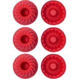 Kırmızı, Silikon Mini Kek ve Muffin Kalıbı, 7x3 cm, BPA İçermez, Fırında Kullanılır, Makinede Yıkanabilir, 6 Adet