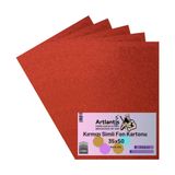 Kırmızı Simli Karton 35x50 5 Adet Artlantis Simli Karton Kırmızı 5 Adet 35*50