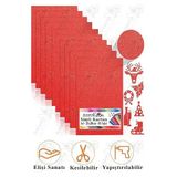 Kırmızı Simli Karton A4 20x30 cm 10 lu 1 Paket Simli Fon Kartonu Parıltılı Kağıt Anasınıfı Kreş Etkinlik Proje
