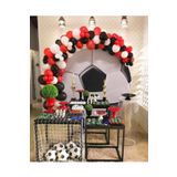 Kırmızı Siyah Beyaz Balon Balon 70 Adet + 5 mt balon zinciri